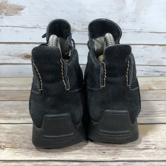 Tecnica Cowhide Leather Ankle Boots Womens Size 8.5  Drawstring Black Slip On - Picture 6 of 11